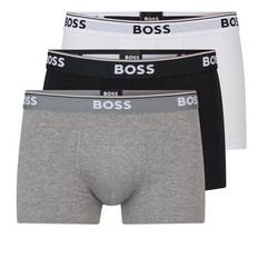 Boss 3 Pair Trunks Bold In Black White For Men - X LARGE / Black White