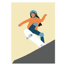 Skateboarder No1 Plakat (30x40 cm) - Plakater til teenager