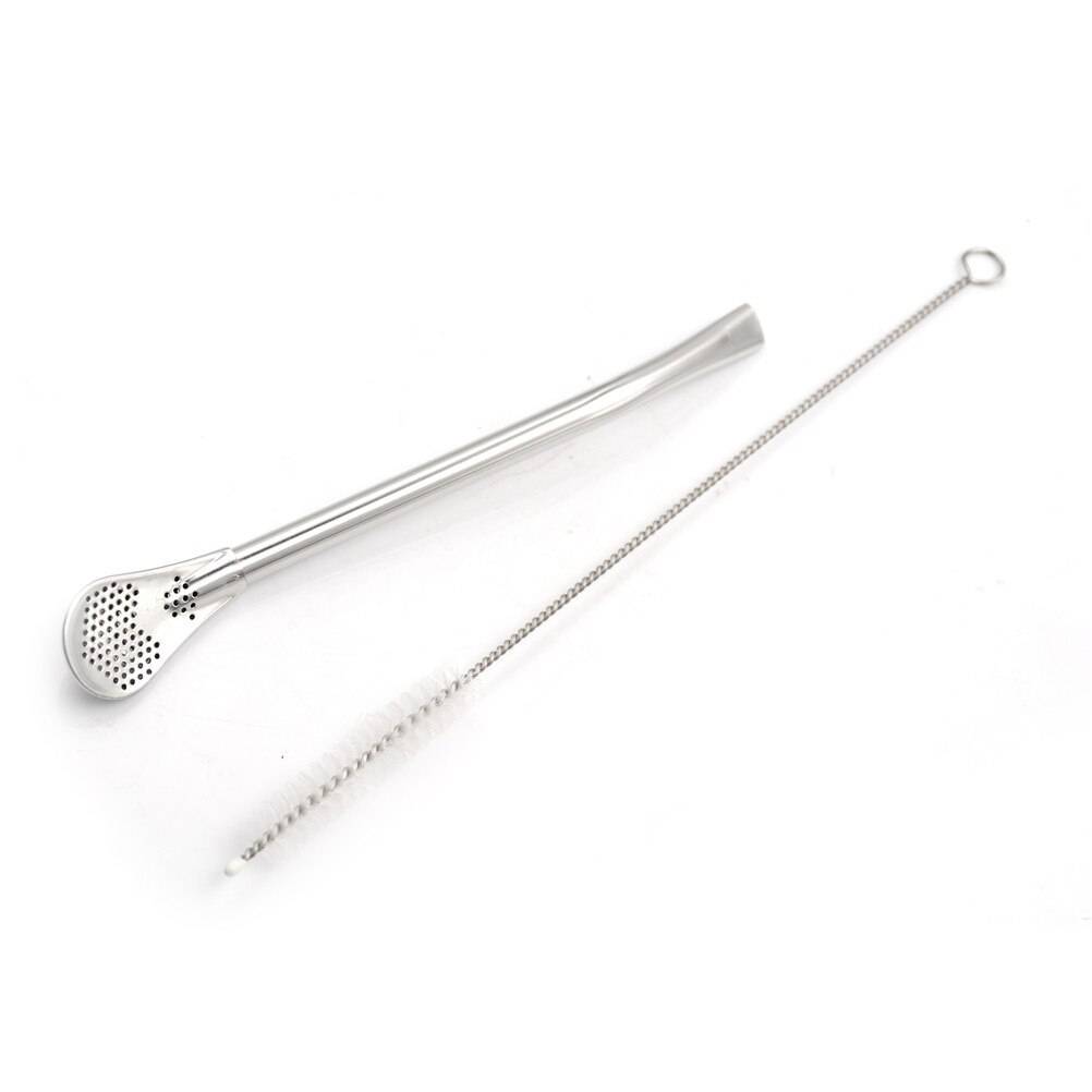 Rostfritt stål sugrör filter handgjorda yerba mate te bombilla kalebass tvättbar praktiska teverktyg bartillbehör - E