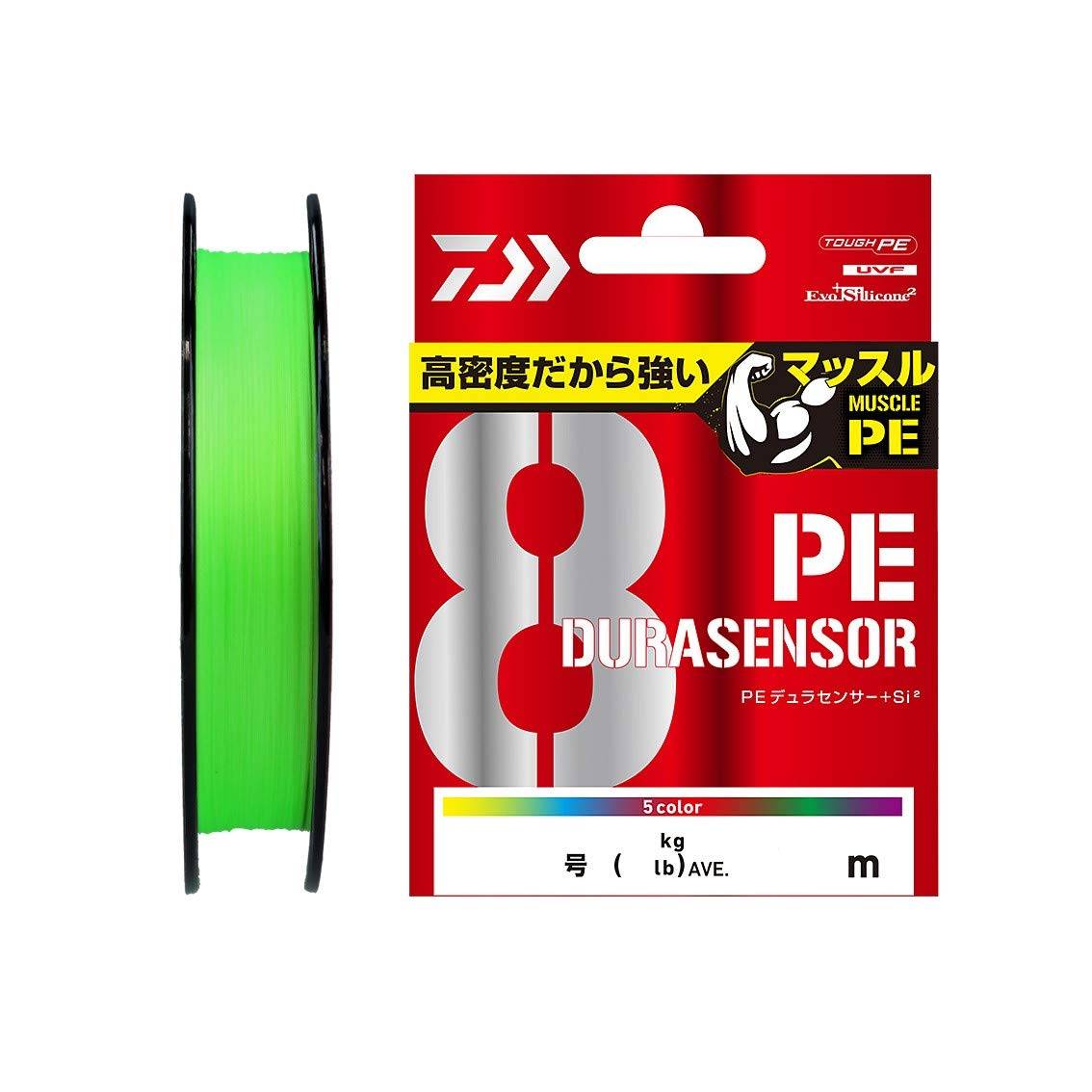 DAIWA PE-lina UVF PE Durasensor 200m Limegrön X8+Si2 Nej. 1.2 limegrön färg