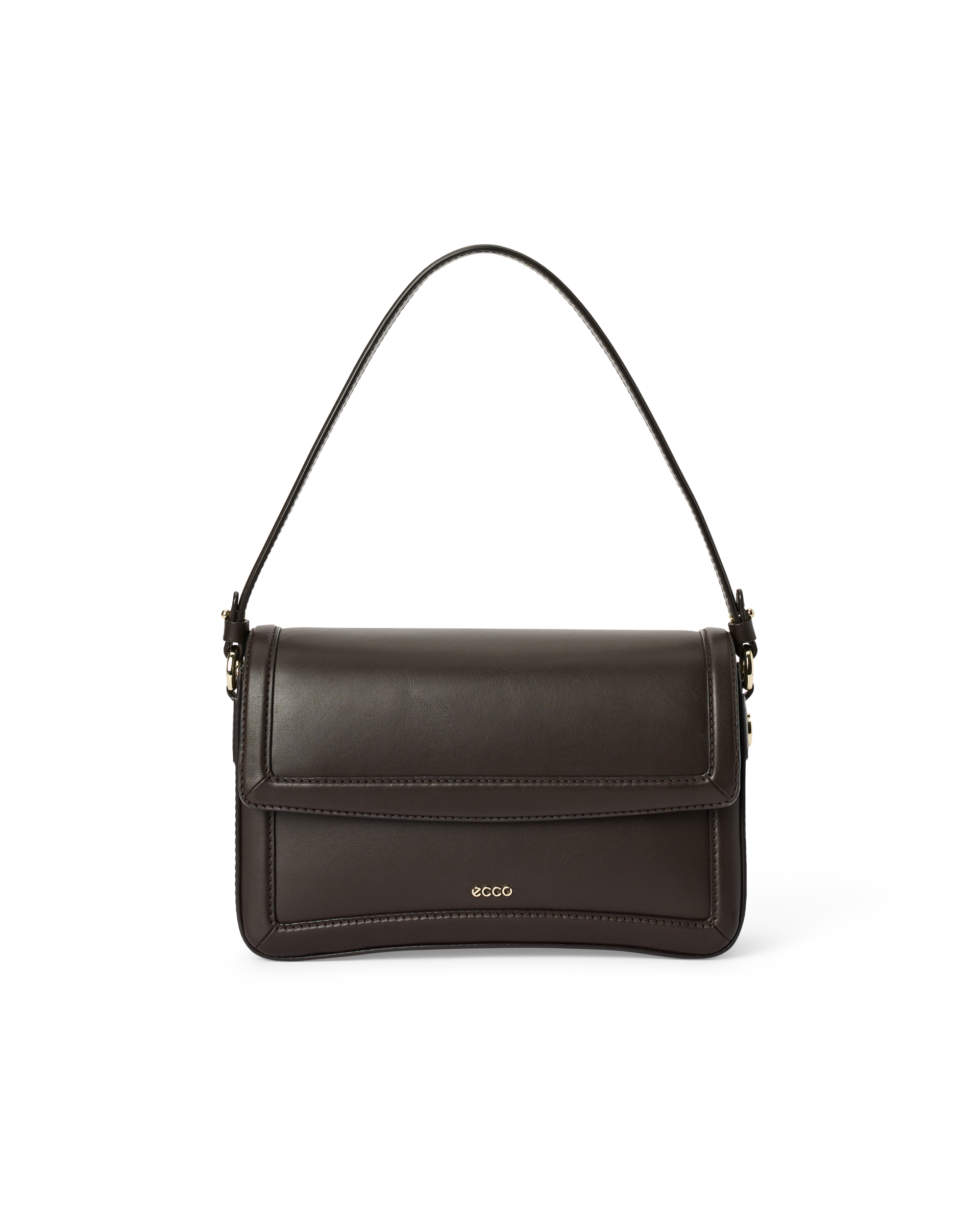 ECCO Pinch Bag - Crossbody lædertaske med opadbuet bund til damer - Brun