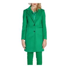 Sol Wears Women, Kappa, Dam, S, Grön Knappad Höst/Vinter Kappa Stil - green (S)
