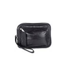 The Monte Clutch skinn handledsväska Skinn - Svart Svart