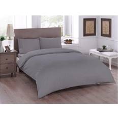 Pure Duvet Cover Set 4pcs, Duvet Cover 200x220, Bedsheet 240x260 Cotton Fabric, Super King Size, Double Size Gray