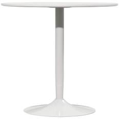 Spisebord, rundt køkkenbord, moderne spisebord til 2 personer, barbord søjlebord med stålben, skridsikker fodstøtte, sofabord ti