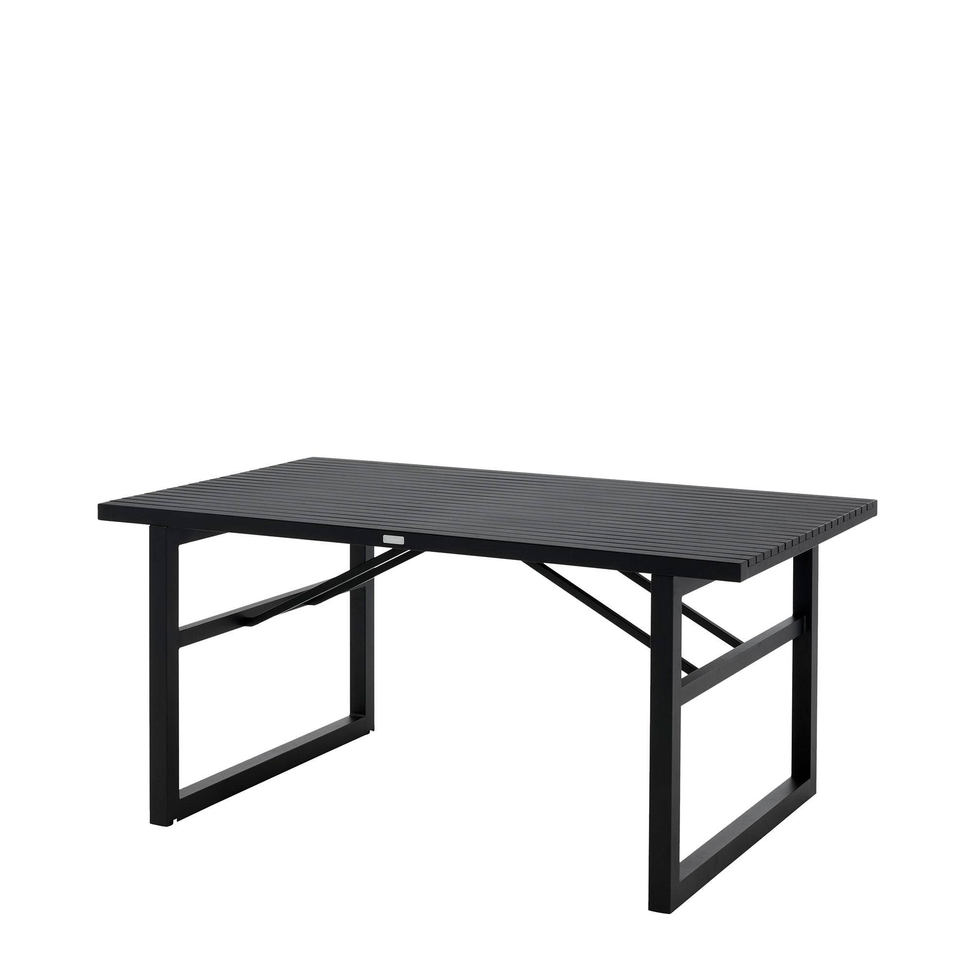 Udendørs bord Vevi 160x94 cm, Sort.
