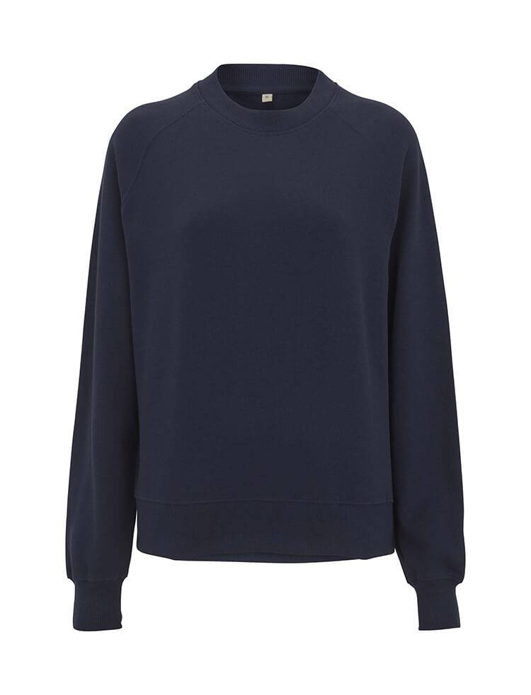 Organic Cotton Raglan Sweatshirt: Womens Earth Positive - M / Navy (M)