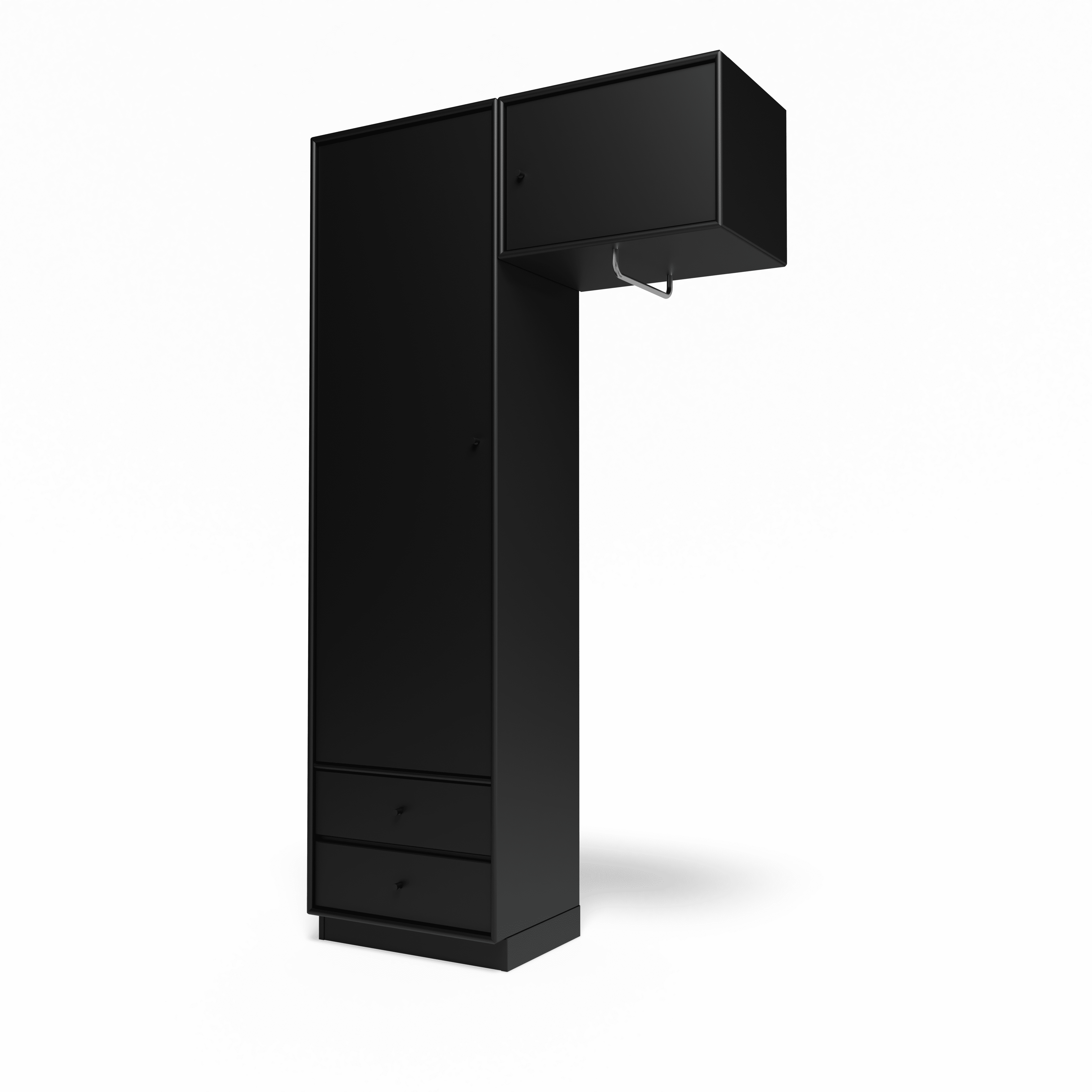 Attire II garderobe, inkl. sokkel 7 cm fra Montana Black - Jacobsen Plus