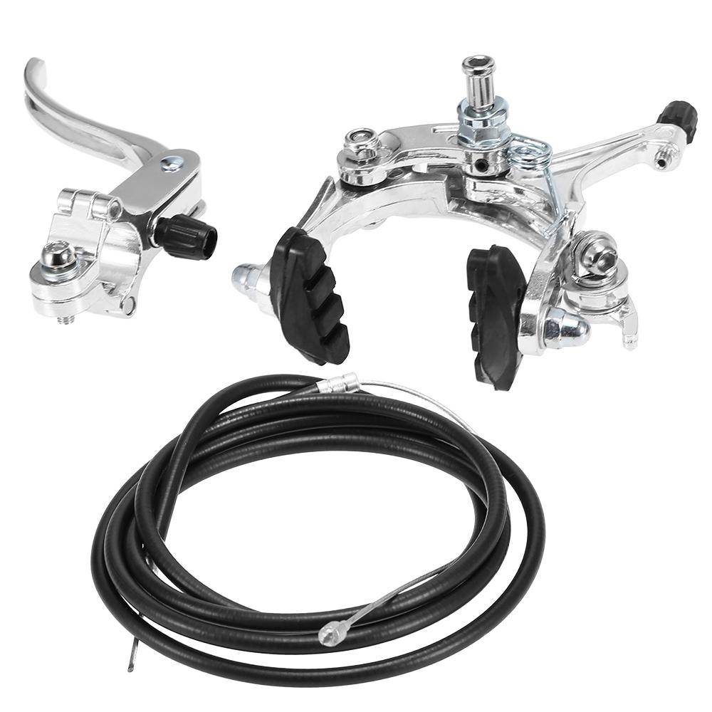 Fram / Bak Fixie Bike Brake Kit Road Bike Cruiser bromssats Cykelok bromssats Side Pull silver