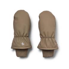 Wheat Stormy Gummivanter Dry Wood Med Ribkant Og Fleecefoer - Str. Medium (12-24m)