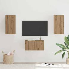 vidaXL TV-bänkset 3 pcs artisan ek 60 x 30 x 30 cm Konstruerat trä
