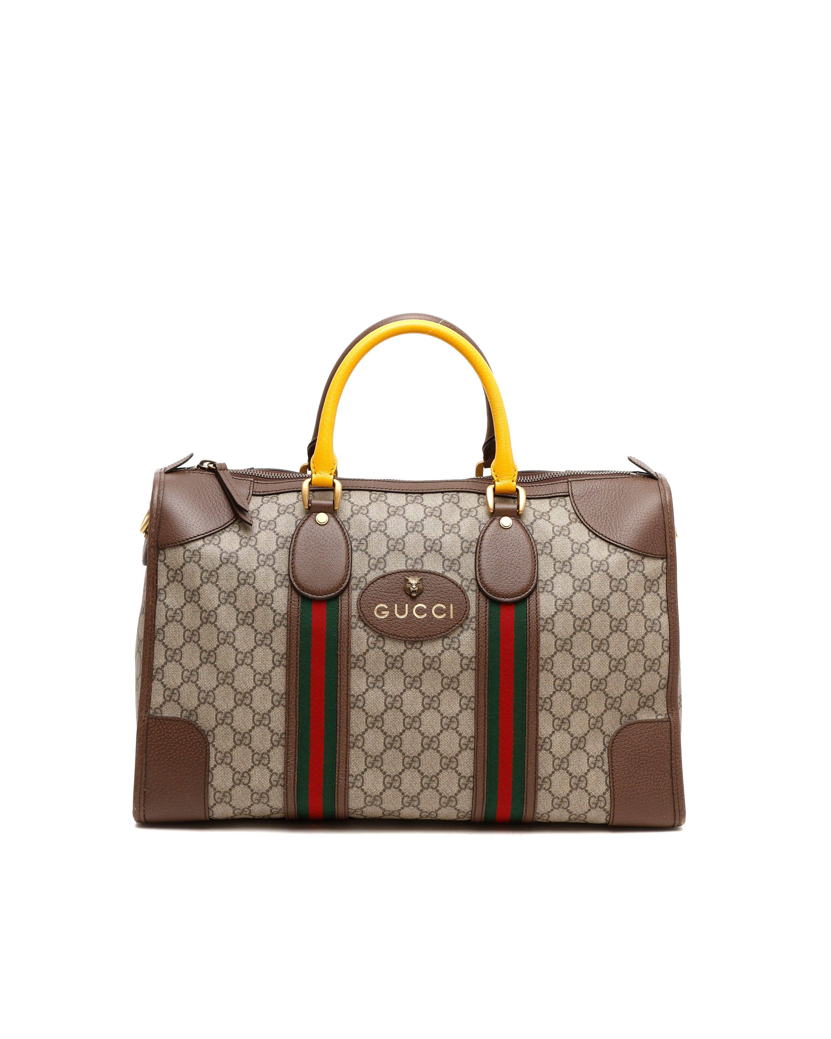 Gucci Neo Vintage GG Web Duffle Bag - Brown - One Size