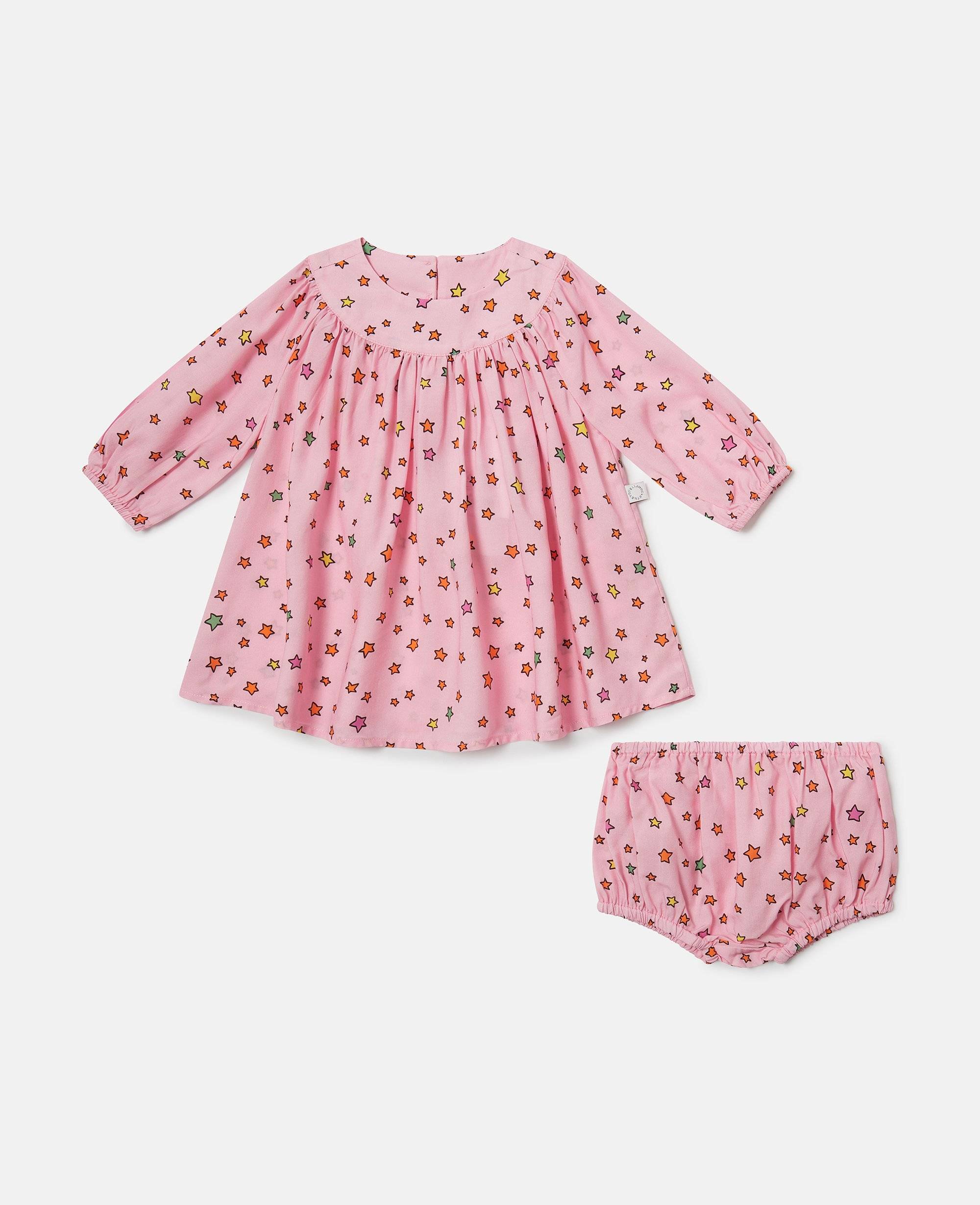 Stella McCartney - Star Print Long-Sleeve Dress, , Size: 24m