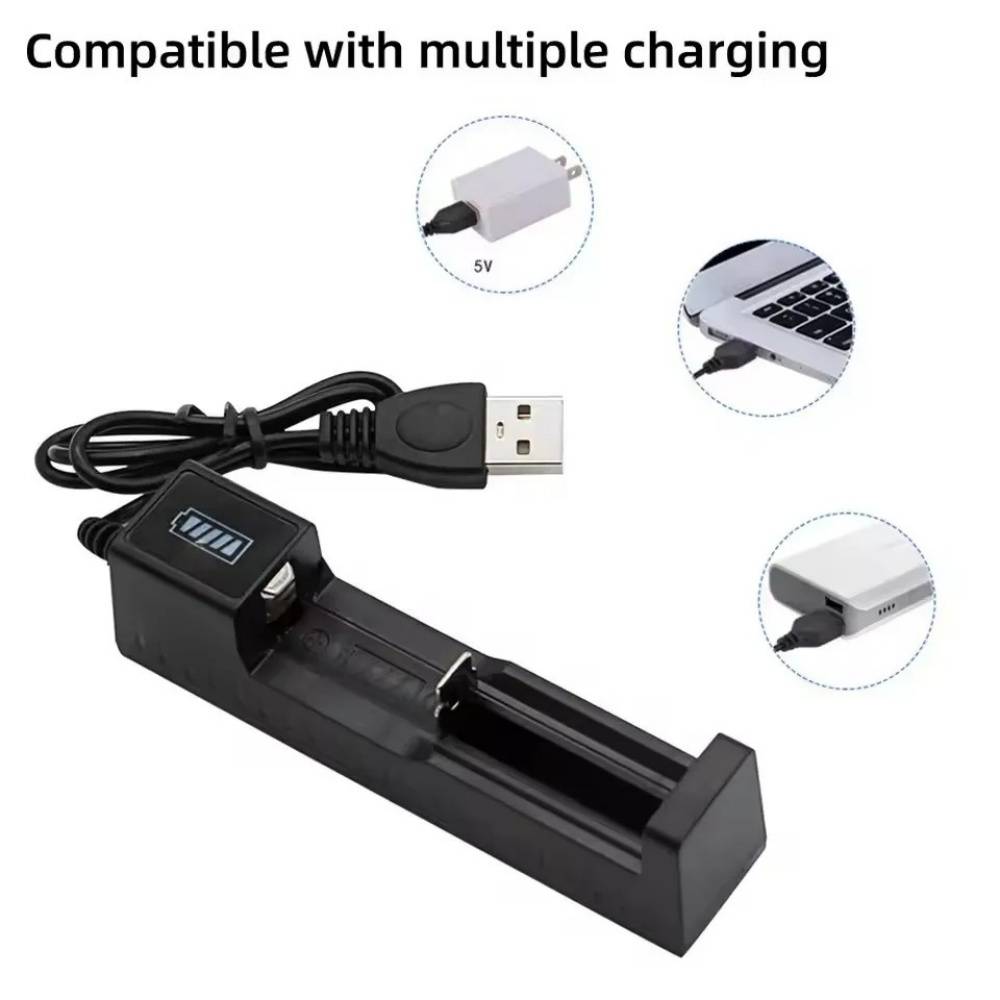 1/4 Slots 18650 10440 14500 14650 Lithium Battery Charger Universal Rechargeable Battery Holder USB Smart Charging Battery Box