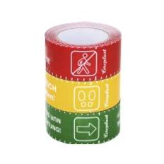 Coroplast 1466 SDR 217474 Golvmarkeringstejp Röd, gul, grön (L x B) 10 m x 60 mm 3 st