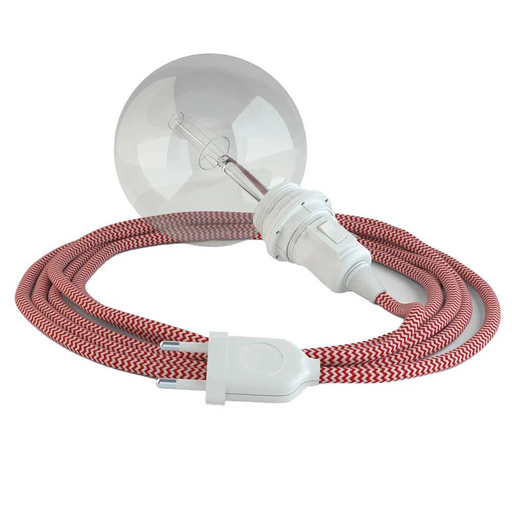Creative Cables Rz09 Zigzag 3 M Hængende Lampe Til Lampeskærm