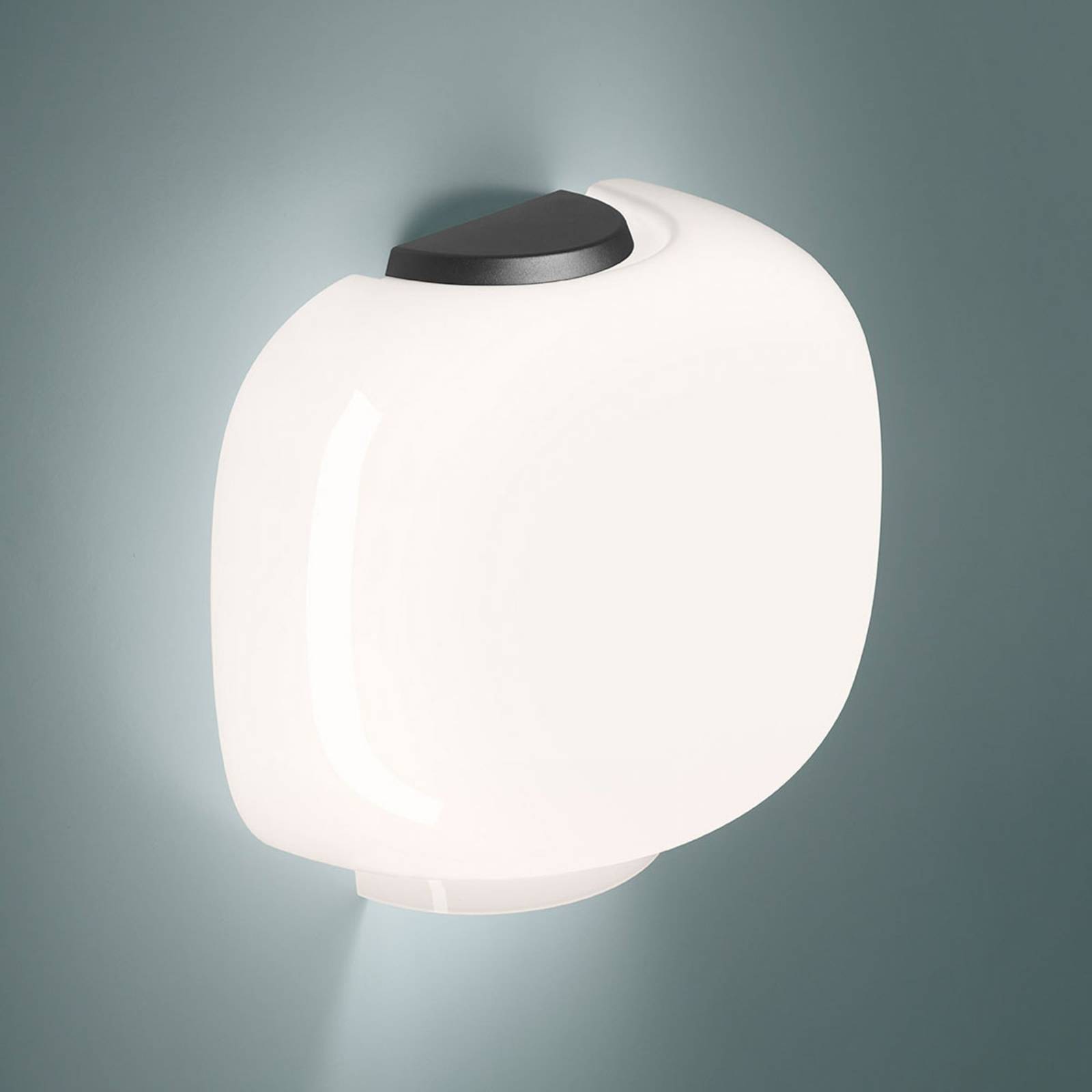 Foscarini Designer væglampe Chouchin 3 Semi, dæmpbar, Hvid/opal, Stue/spisestue, Glas, Design