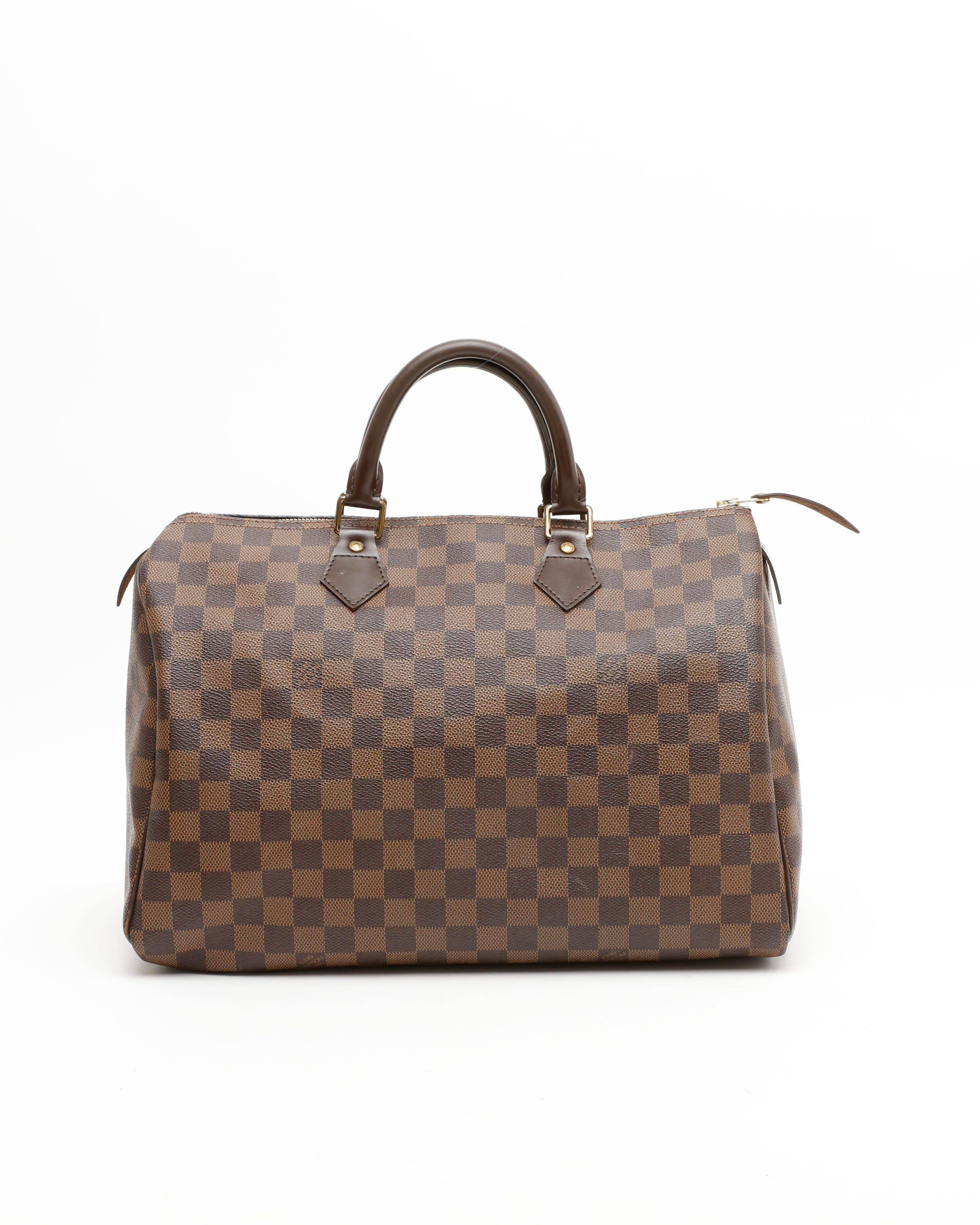 Louis Vuitton Damier Ebene Speedy 35 Bag - Brown - One Size