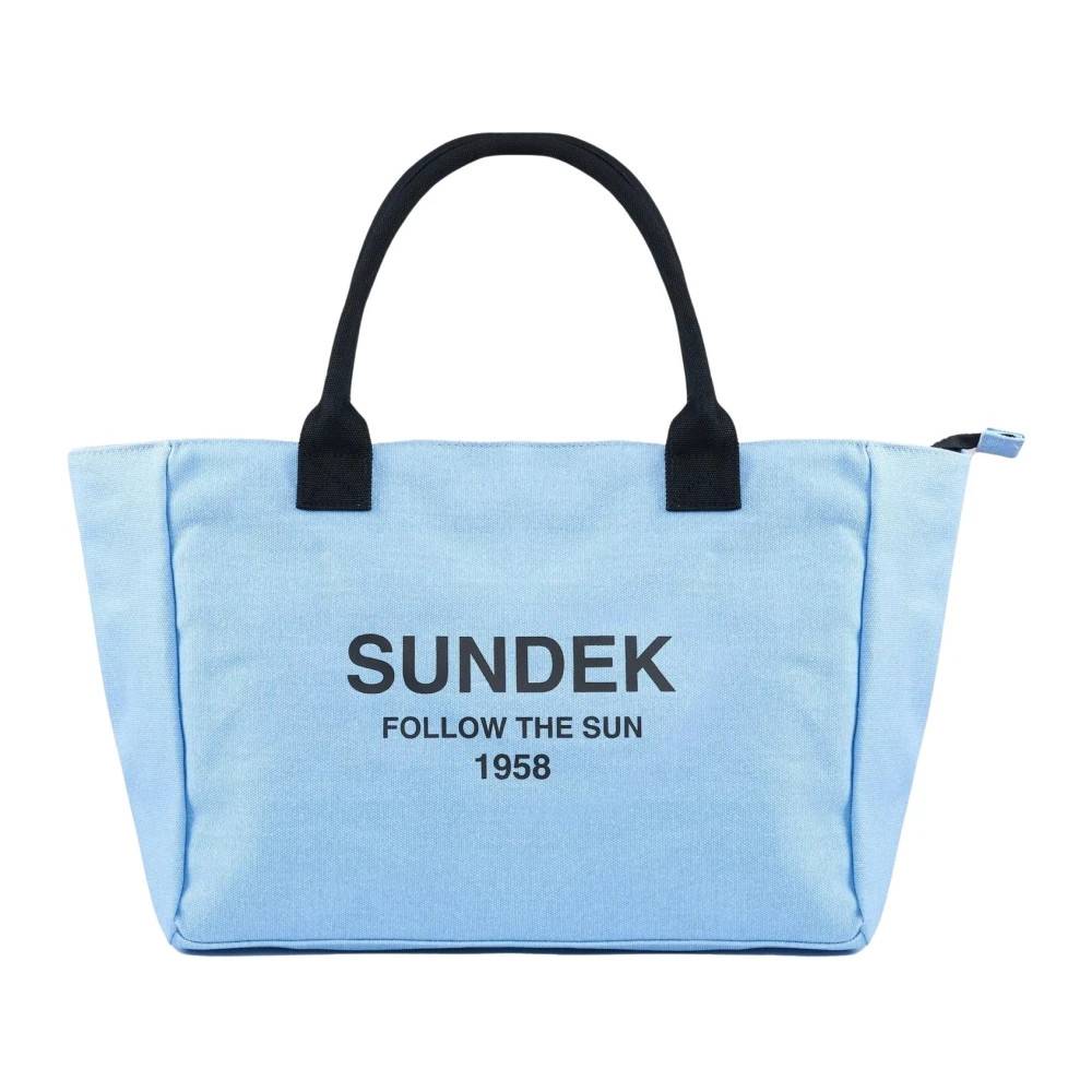 Sundek Aw832Abcv500 Shopper - Tasker - Herre - Blå - ONE SIZE - Bomuld