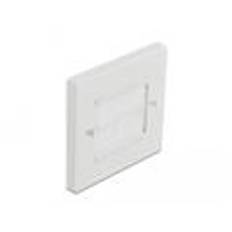 DELOCK Cable Management Cover 86 x 86 mm with white Brush Strips
