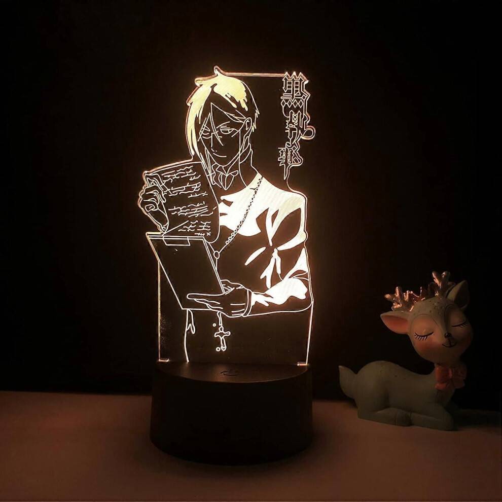 Anime Light Black Butler Led Nattljus för sovrumsinredning Färgglad Nattlampa Anime Gift 3D La