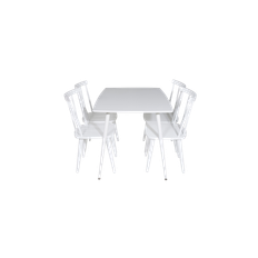 Venture Home - Matgrupp Penally med 4st matstolar Miso - Vit
