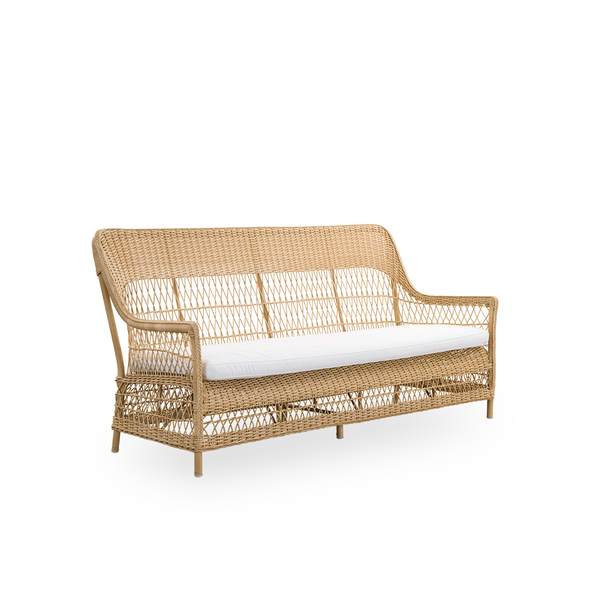 Dawn Exterior Sofa - Antique Grey | ArtFibre & Aluminium / CY108 | Taupe / A680 | Broad Striped | Beige - White