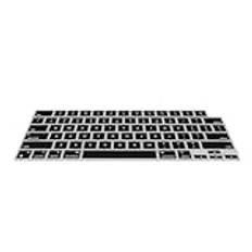 kwmobile Tangentbordsskydd kompatibelt med Apple Macbook Air 15 M3 2024 A3114 – tangentbordsfodral US engelskt QWERTY – svart