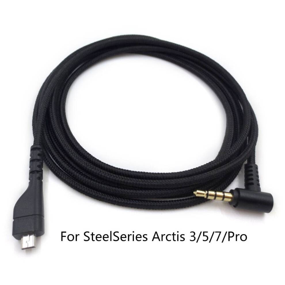 Eston 200 cm 3,5 mm gaming headset lydkabel til Steelseries Arctis 3/5/7/Pro