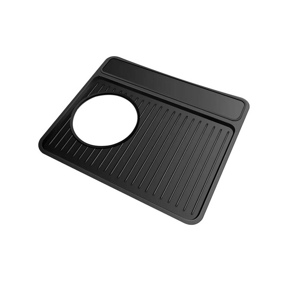 Silicone Espresso Tamper Mat,Food Grade Silicone Mat - Anti-Slip, Food Grade Top Cover for Espresso Machines Black