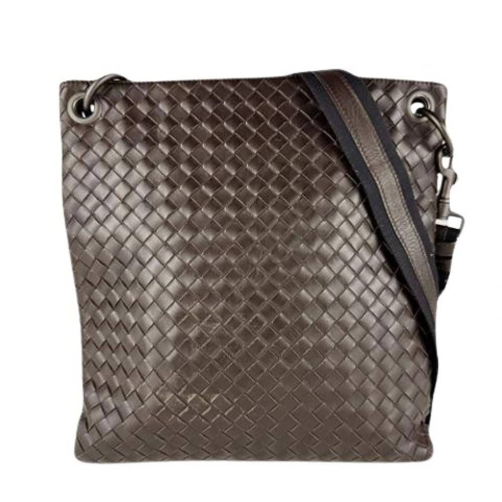 Bottega Veneta Vintage Pre-owned Intrecciato Skuldertaske - Vintage - Herre - Brun - ONE SIZE - Uld