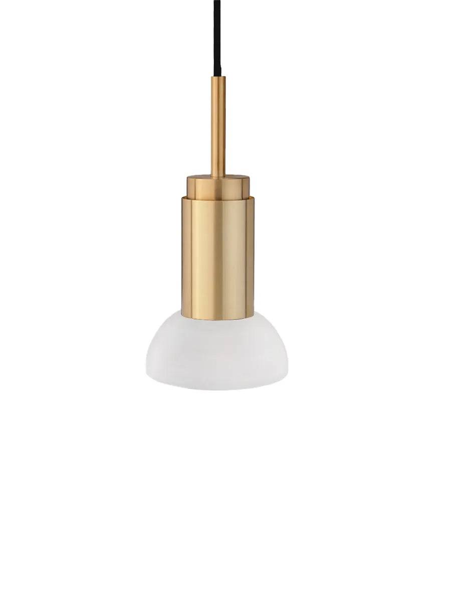 Donya ONYX Moon, white fra Anour Brushed Brass - Jacobsen Plus