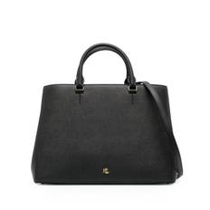 Lauren Ralph Lauren - Hanna satchel - dam - kalvskinn/polyester - one size - Svart