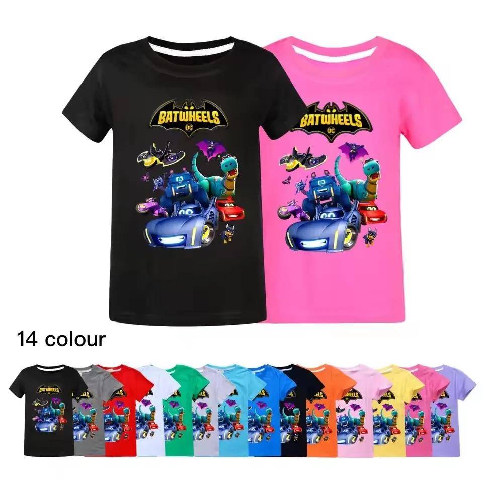 Rolig Batwheels Kortärmad 3057 Barnkläder T-shirts Sommar Barn Toppar Tecknad Casual T-shirts Bomull Pojkar Flickor Kläder cm