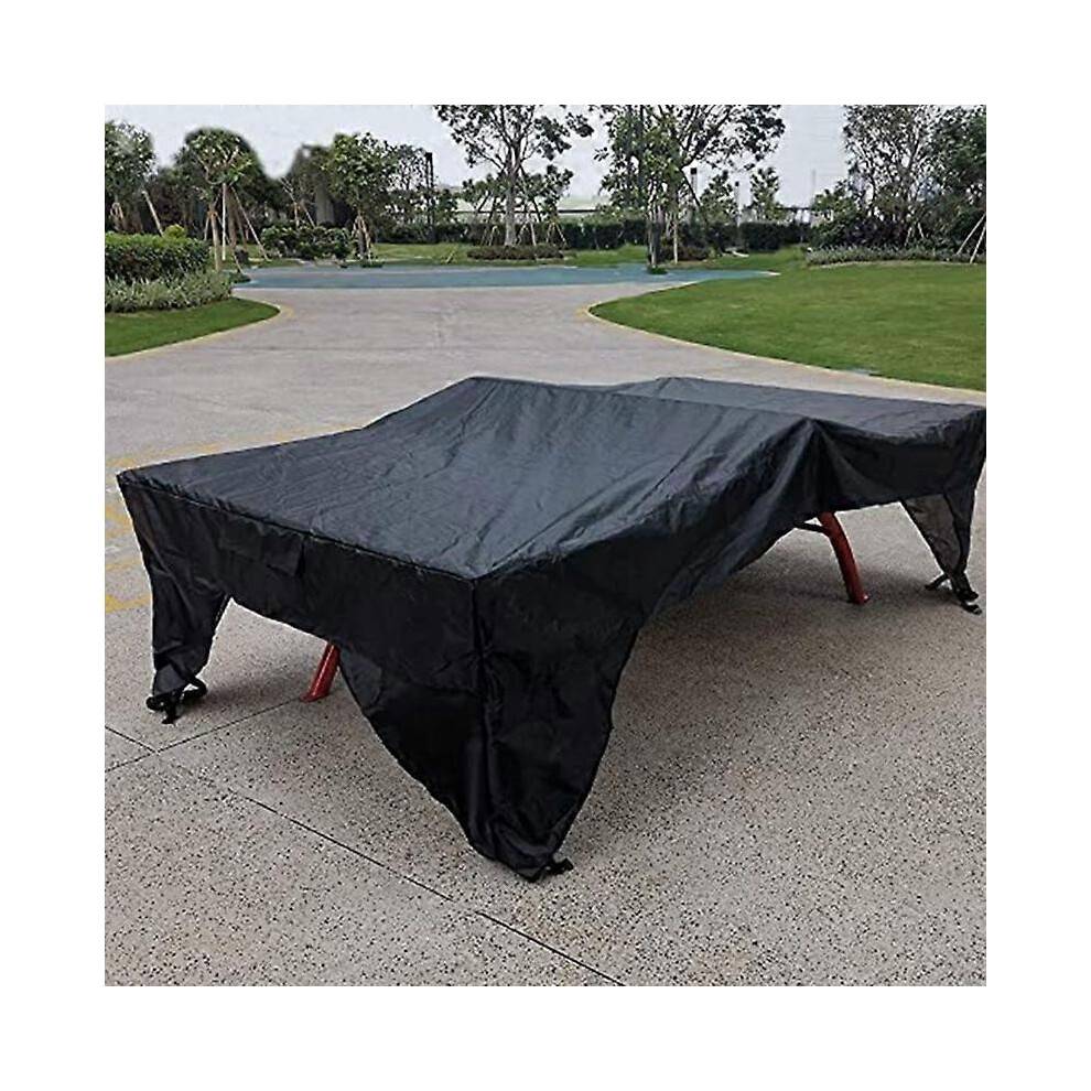 Black Gray Outdoor Ping Pong Table Dust Cover, Practical, Waterproof, Easy to Clean - Wear-Resistant