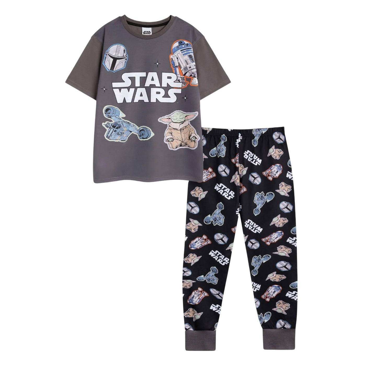 Star Wars Barn/Barnkaraktärer Kortärmad Lång Pyjamas cm grå/svart