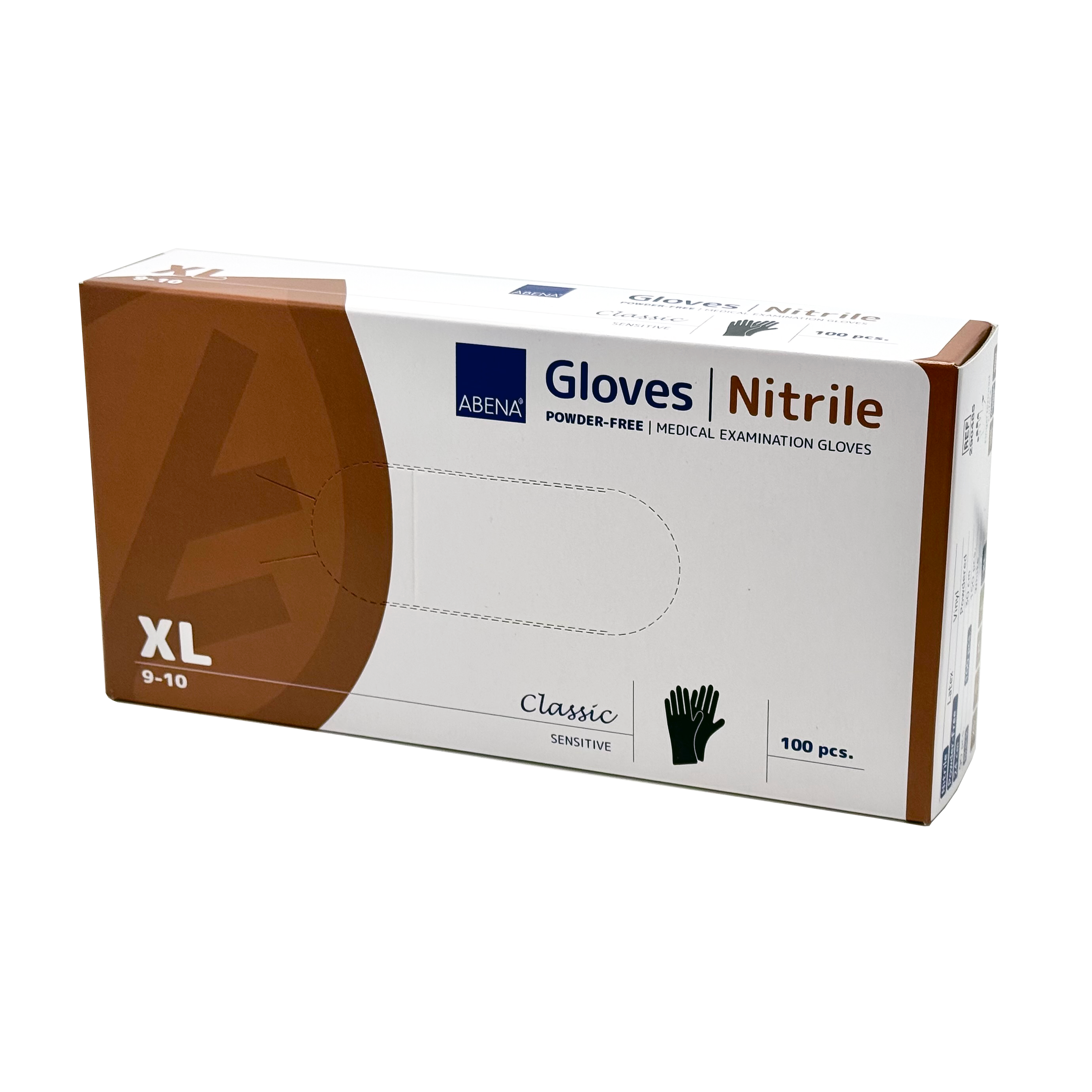 Abena engangshandsker nitril sort S-M-L-XL X-Large