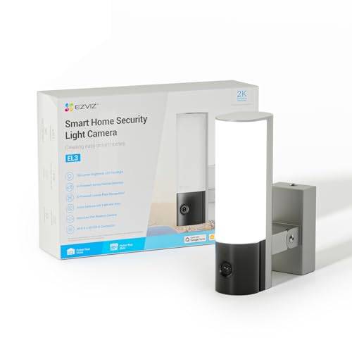 EZVIZ EL3 2K WiFi-utomhuskamera med projektor, 780 lumen ljusstyrka, tvåvägsljud och aktivt försvar, person- och fordonsdetektering av AI, nattseende färg