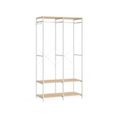 Åbent tøjstativ / klædeskab med bøjlestang, D40 x B94,5 x H180 cm, naturfarvet