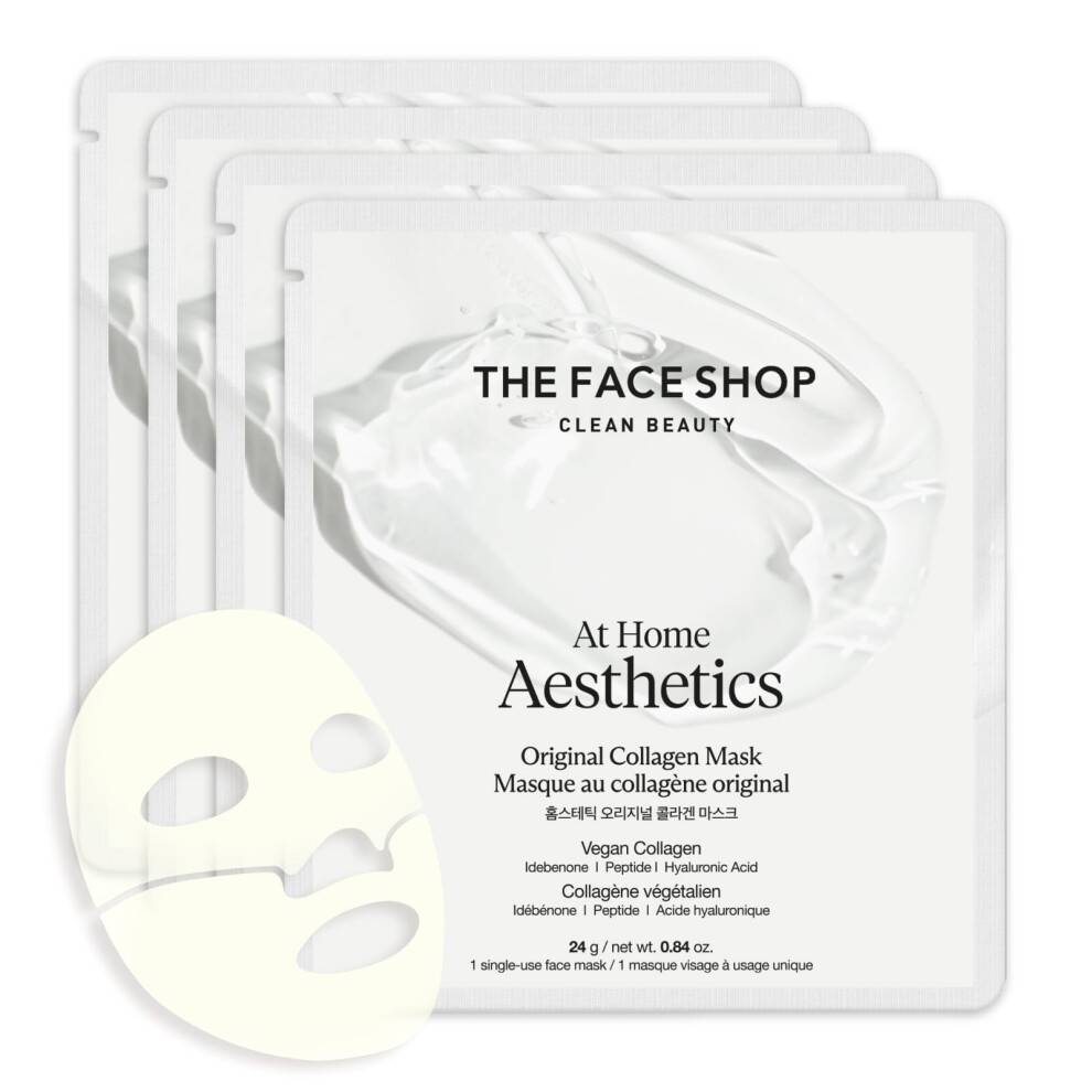 Face Shop originale veganske kollagen ansigtsmaske koreansk glas hud essentiel peptid hydrogelmaske til opstrammende & hud elasticitet fugtigheds