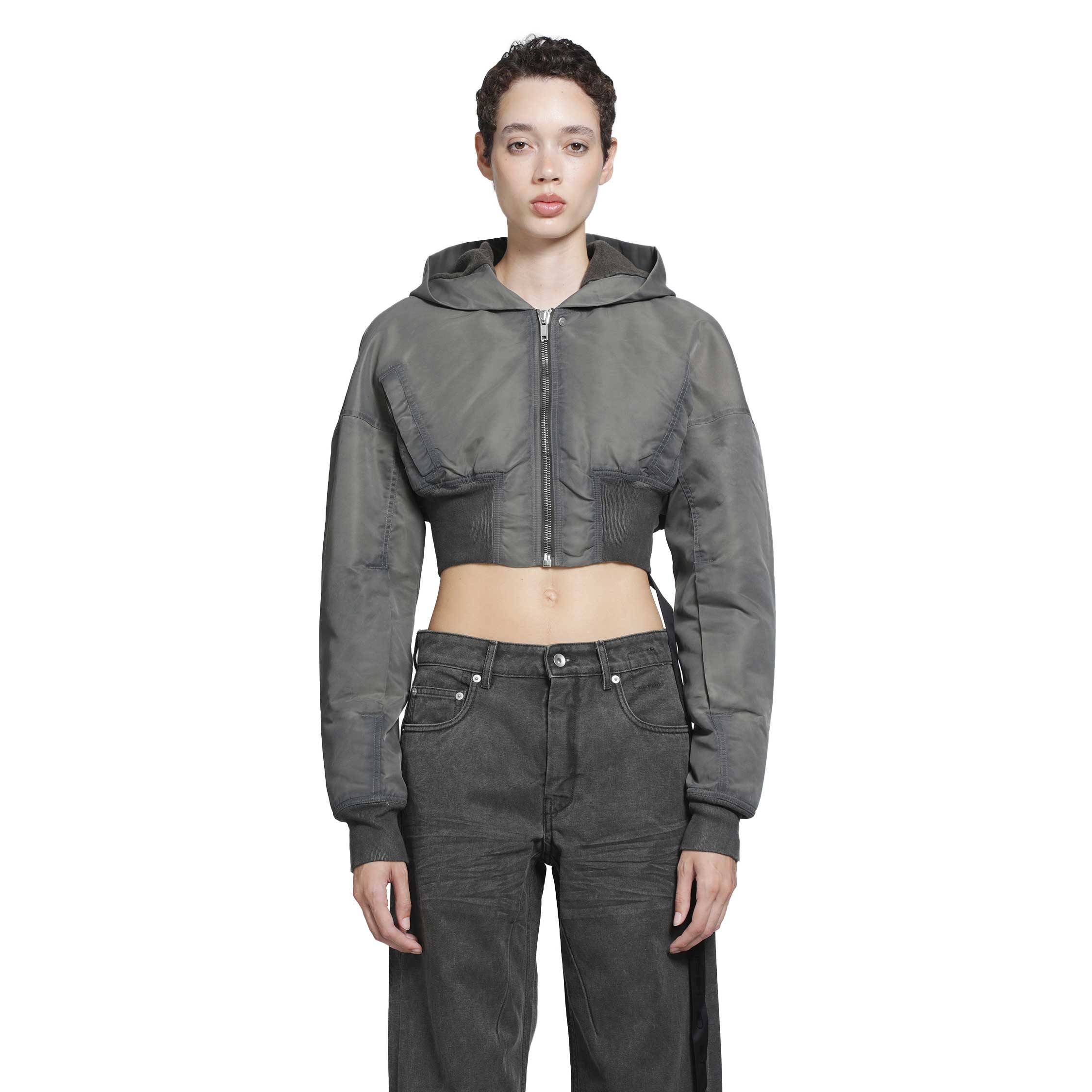 Tower Cropped Flight Vest - grey - M