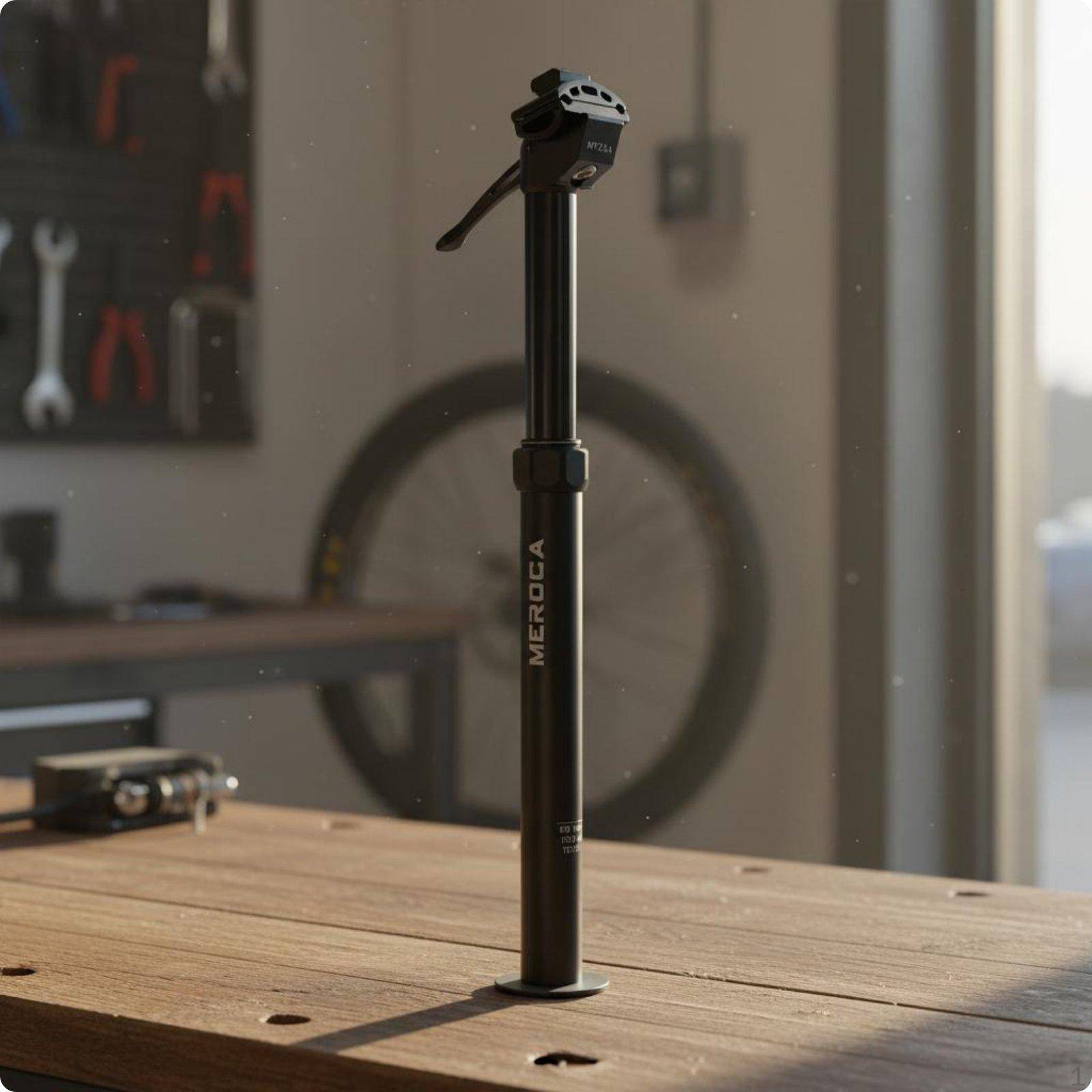 Hydraulisk Sänkbar Sadelstolpe Aluminiumlegering Fjärrkontroller Stötdämpande Justerbar Sits