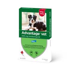 Loppemiddel 10-25 kg 4 x 2,5 ml hund