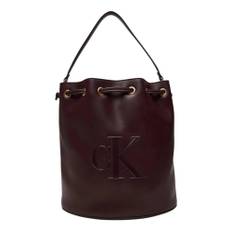 Calvin Klein, Väska, Dam, ONE Size, Strukturerad Stor Hinkväska med Upphöjt Logotyp