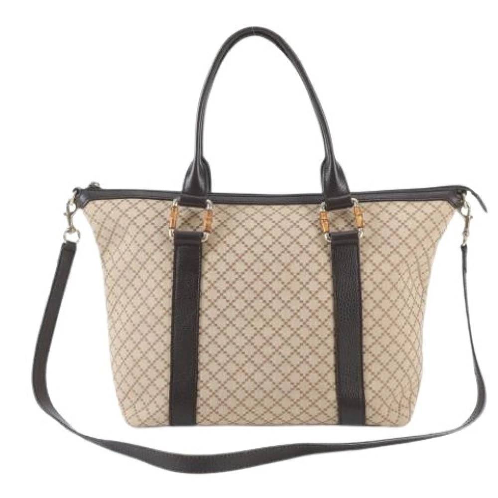 Gucci Vintage Pre-owned Canvas gucci-tasker - Vintage - Dame - Beige - ONE SIZE -