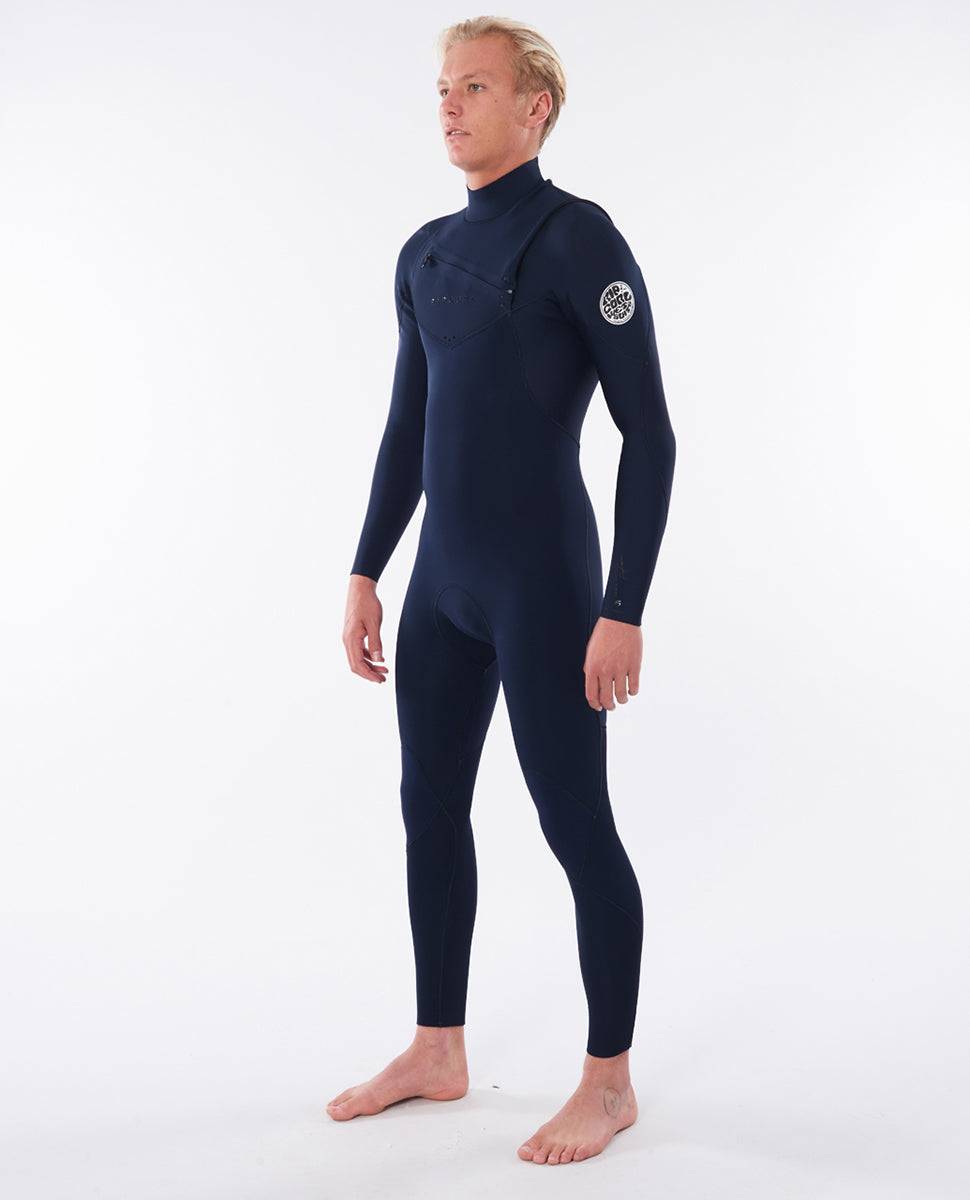 Rip Curl Dawn Patrol Navy 5/3 Chest Zip Våtdräkt - missfärgad - S (S)