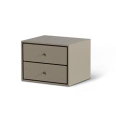 Mavis Volt Vägghängt Sängbord 35x28.5x26 Beige - Beige / Rostfritt (35x28.5x26)