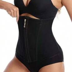Klassisk daglig kroppsformare, rumpkorsett, shapewear, midjetränare, åtsittande bröst-bh för kvinnor, träningstrimmer, svett- och sportmidjebälte, kro - Svart (L,M,S,XL,XS,XXL,XXS,XXXL)