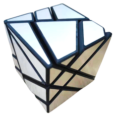 Calvin's Puzzle Lee 2x3x3 Ghost Cube Silver (Hand Made)