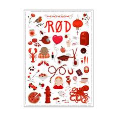 Poster&Frame Plakat - Yndlingsfarver - B 29,7 x L 42 cm - Papir - Rød